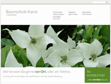Tablet Screenshot of baumschule-kania.de
